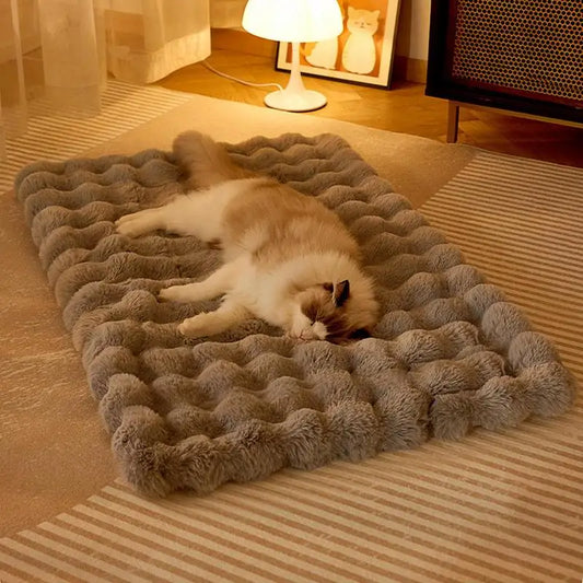 Cama Acolchoada de Pelúcia para Gatos e Cães